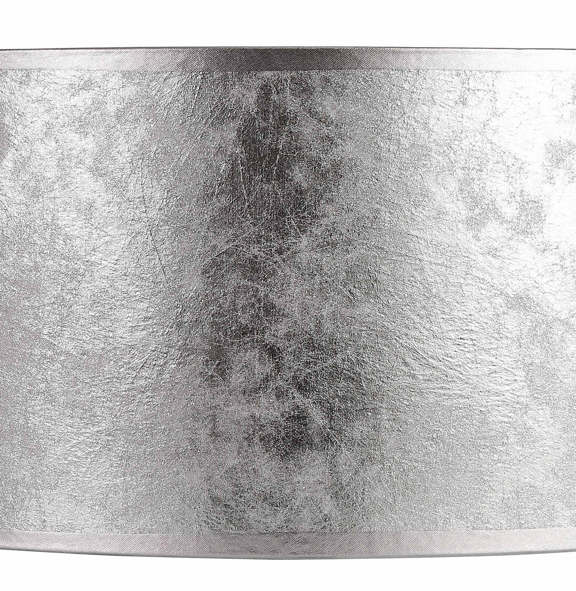 Baymont 40cm Shade 2m 3 Light Pendant Polished Chrome, Silver Leaf, Frosted Diffuser DK0804  Deco Baymont CH SL